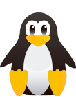 Pinguim Tux representando suporte de gestão de TI com servidores Linux
